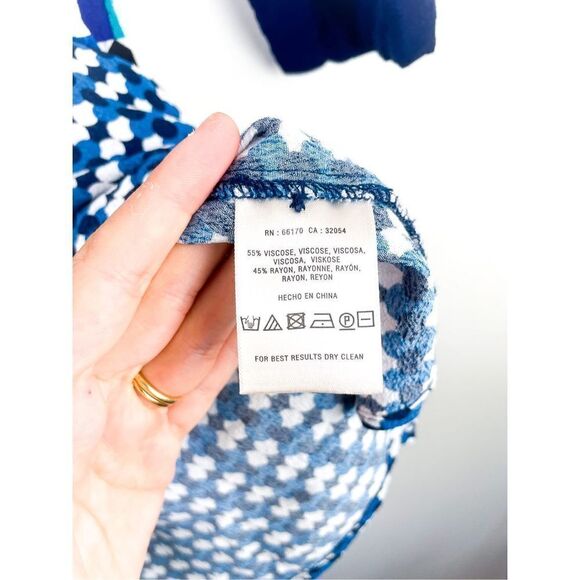 Anthropologie Maeve Button Down Geometric Print Dress Size 4 - Picture 7 of 13